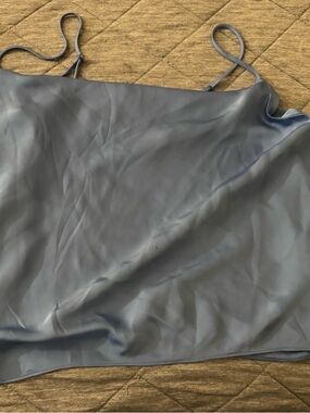 Babaton Satin Cami in Steel Blue
